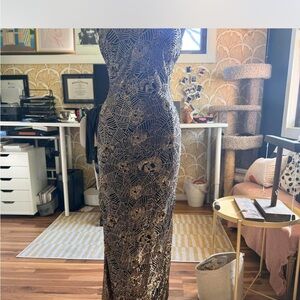 Elegant Black and Gold  Gown